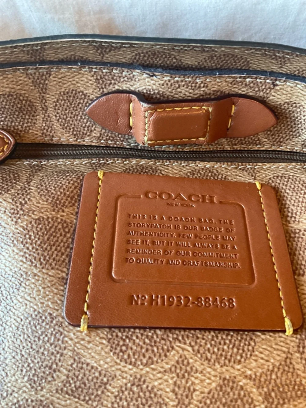 Coach Dark Brown Pebbled Leather Tote - Picture 2 of 2